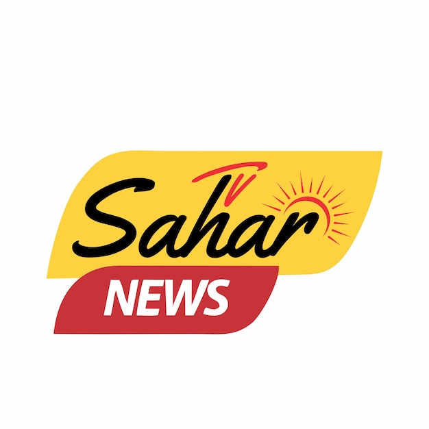 Vector a yellow and red logo for news