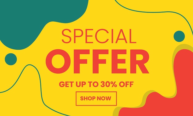 A yellow and red sign that says special offer