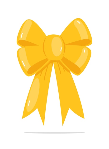 Yellow Ribbon Bow Vector Download