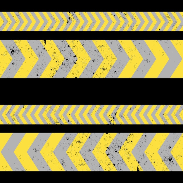 Vector yellow ribbon with black arrows. warning, danger, caution, caution sign in yellow and black colors.