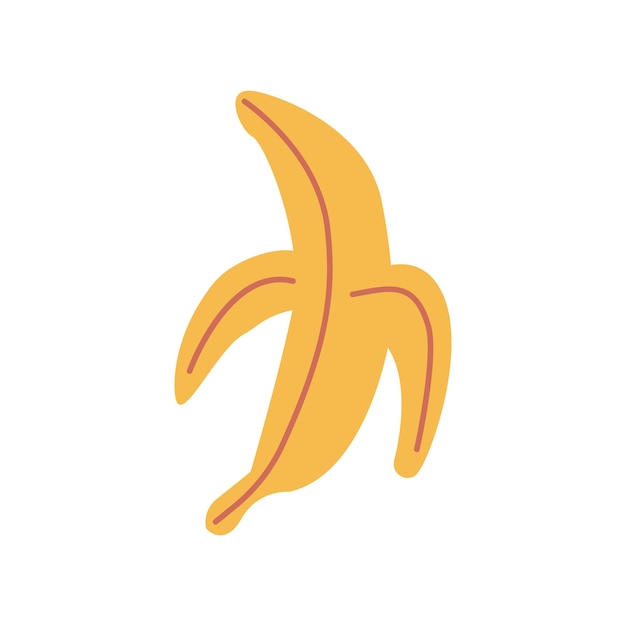 Yellow ripe banana fresh organic fruit vector illustration on a white background