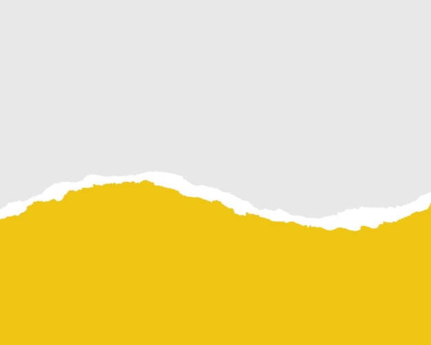 黄色の破れた紙は、透明な背景にリアルな破れた紙を取り除きます水平方向にシームレス