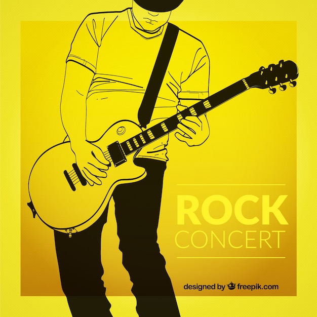 Yellow rock concert poster