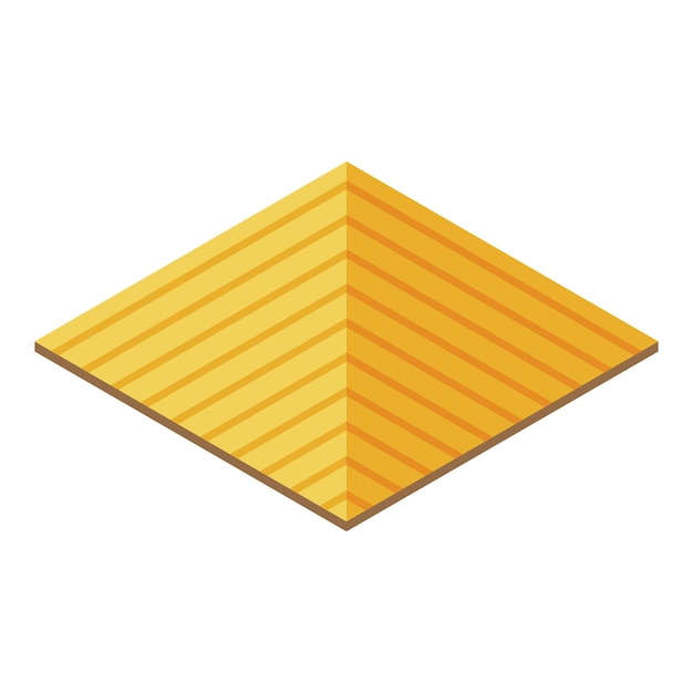 Yellow roof icon Isometric of yellow roof vector icon for web design isolated on white background