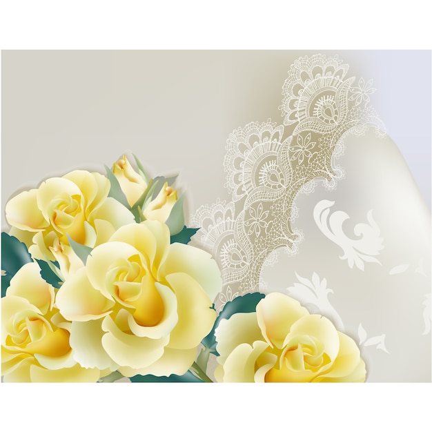 Yellow roses background