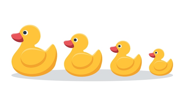 Yellow rubber duck for bath vector illustration