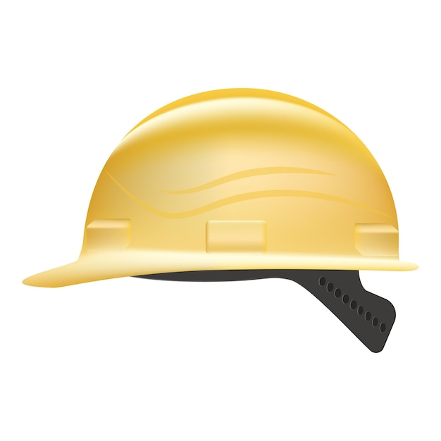 Yellow Safety Hard Hat Isolated On A White Background Vector Illustration