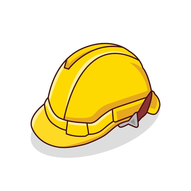 Yellow Safety Worker Helmet Vector for Engineers Day Element isolated on white background