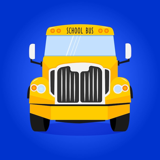 yellow school bus isolated vector illustration