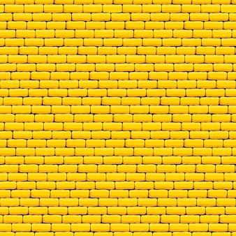 Sfondo giallo mattone senza soluzione di continuità. illustrazione vettoriale di struttura della parete.