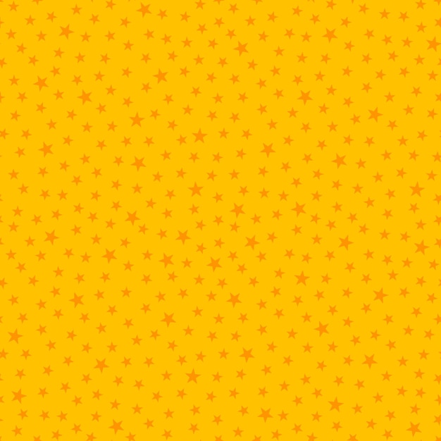 Yellow seamless pattern with orange tiny stars