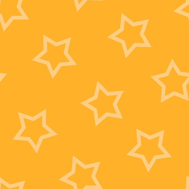 Желтый бесшовный рисунок с звездами