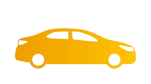 Yellow sedan icon