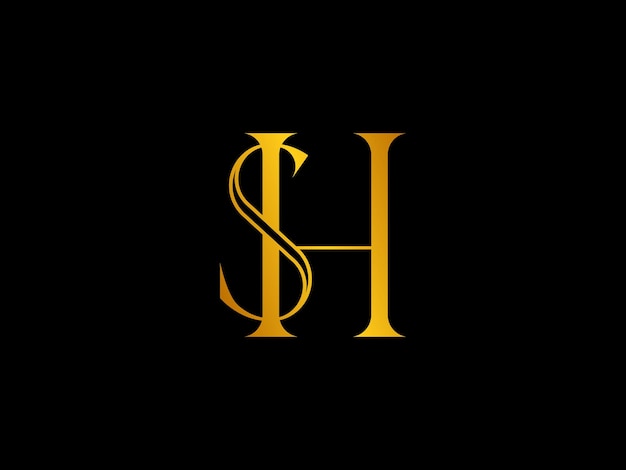 A yellow sh logo on a black background