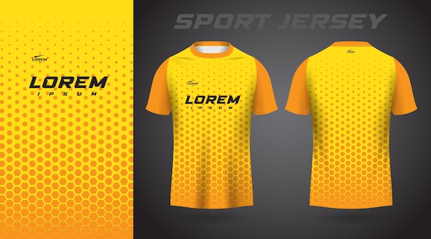 Yellow shirt sport jersey design