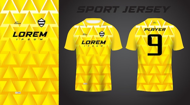 yellow shirt sport jersey design