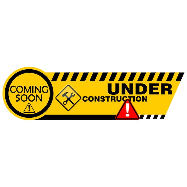 a yellow sign that says coming under construction