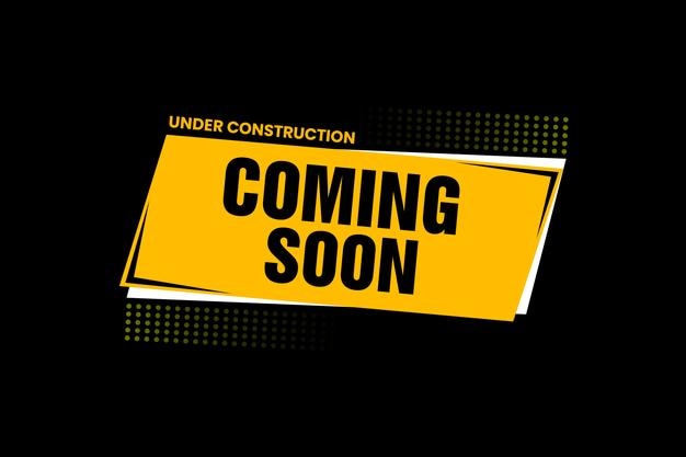 a yellow sign that says coming soon on it
