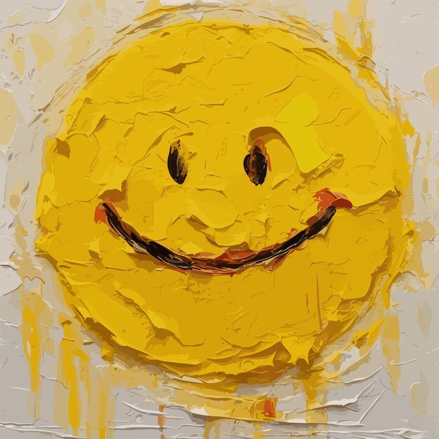 Yellow smiley face illustration vector