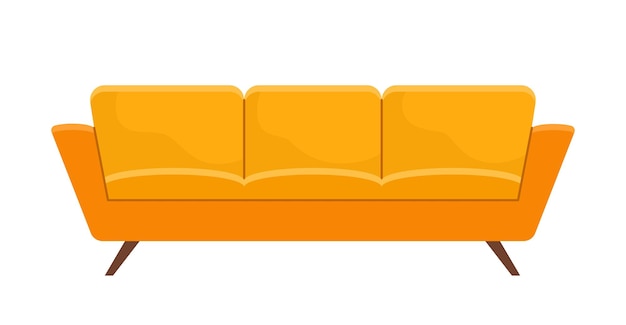 Vector yellow sofa icon