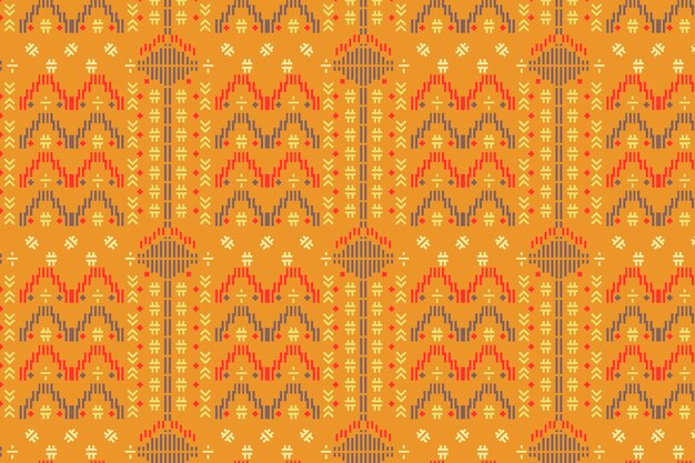 yellow songket seamless pattern template