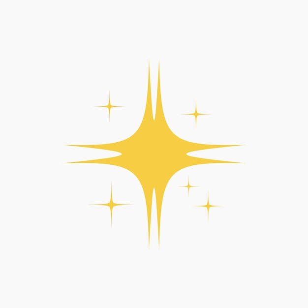 Vector yellow sparkle star