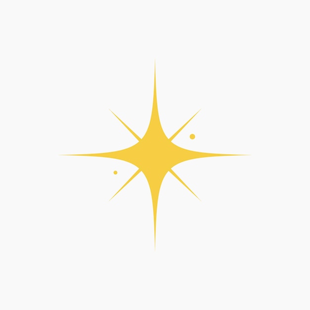 Vector yellow sparkle star