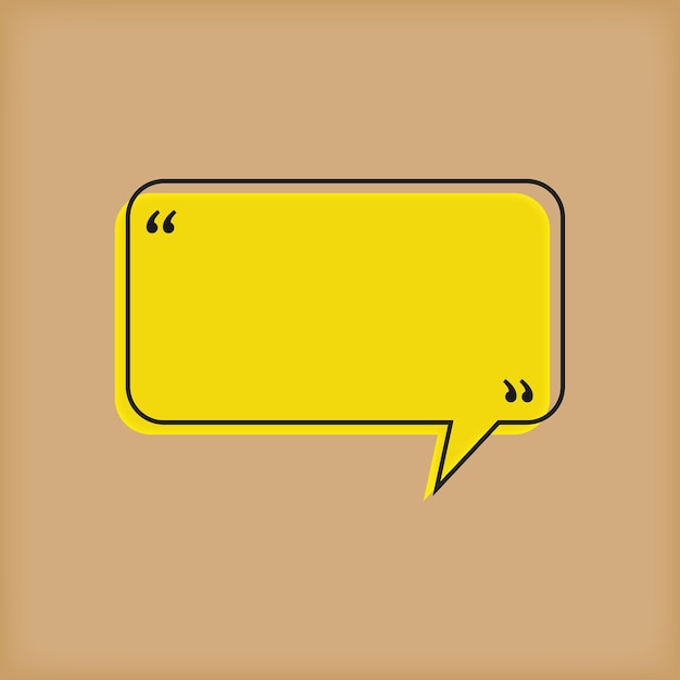 Yellow speech bubble vector