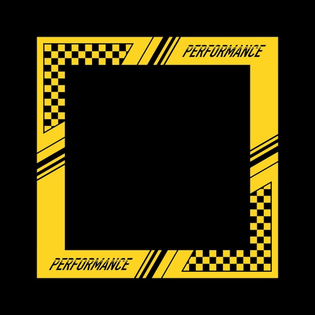 Vector yellow sport car decals frame 3