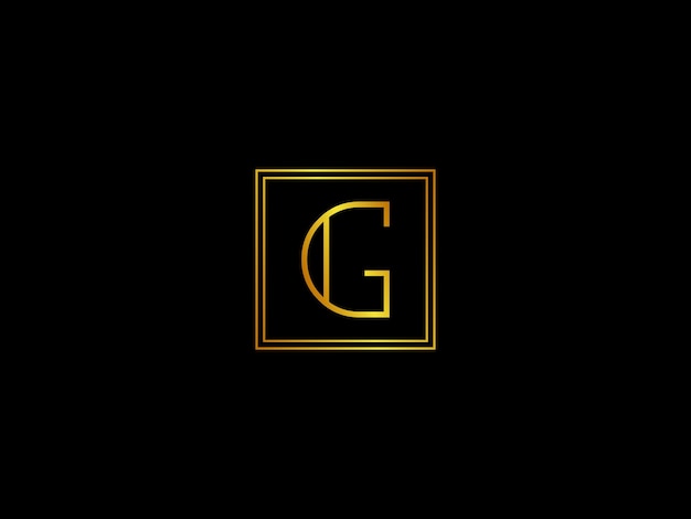 Yellow square with the letter g on a black background