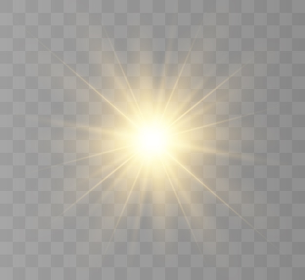 yellow star, bright sun, flash of a new star.