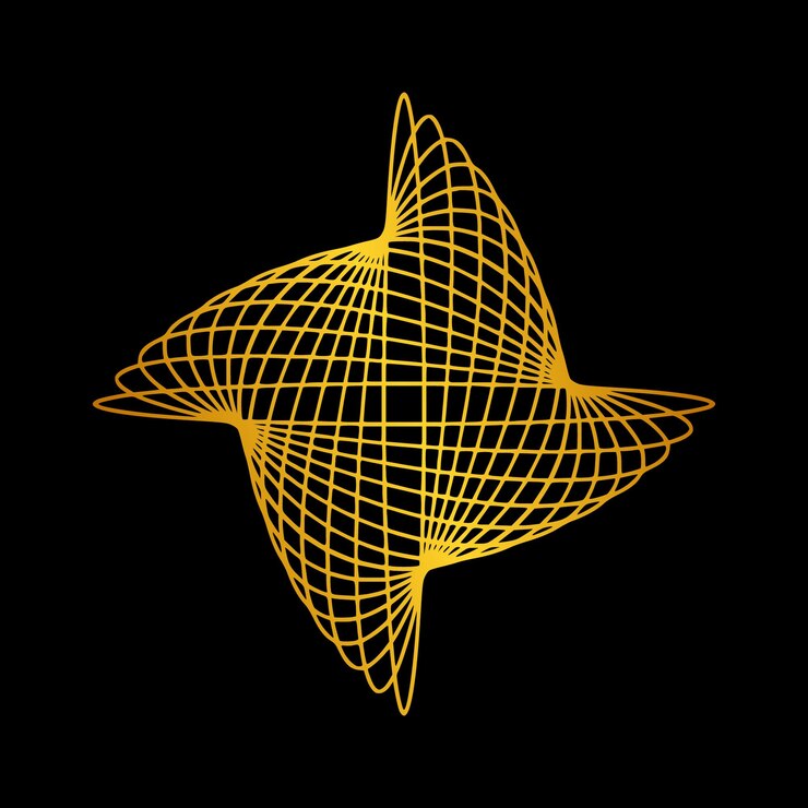 Vector a yellow star with a black background