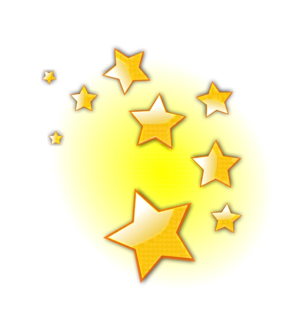 A yellow star with the word stars on it