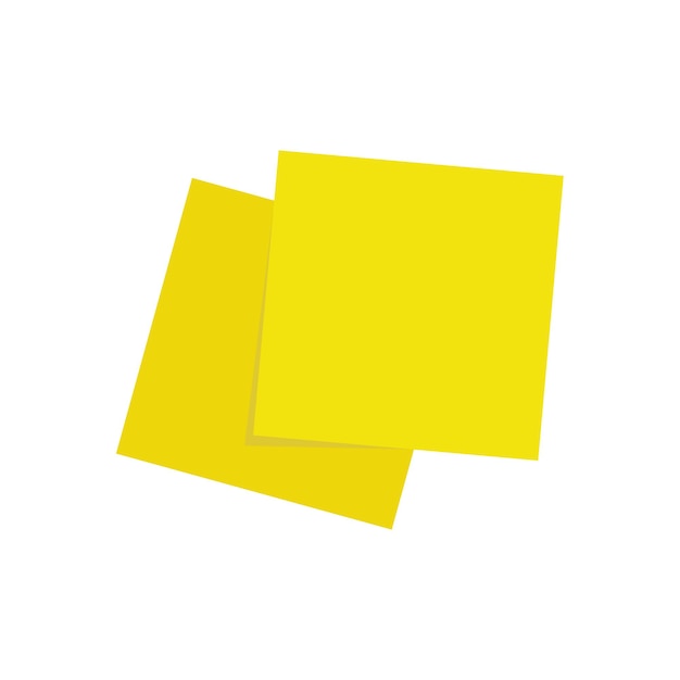 白い背景に分離された黄色の付箋、ベクトルイラストeps 10