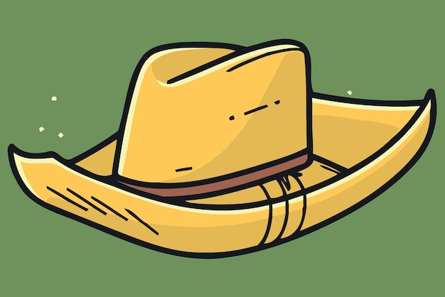 Yellow straw hat object