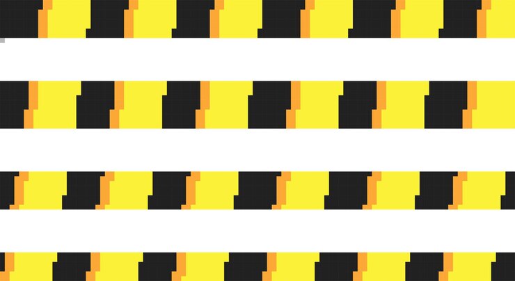 Vector yellow strip background in pixel art style