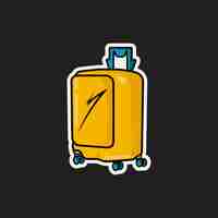 Vector a yellow suitcase