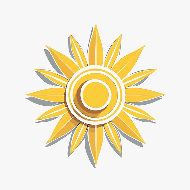 yellow sun logo on a white background