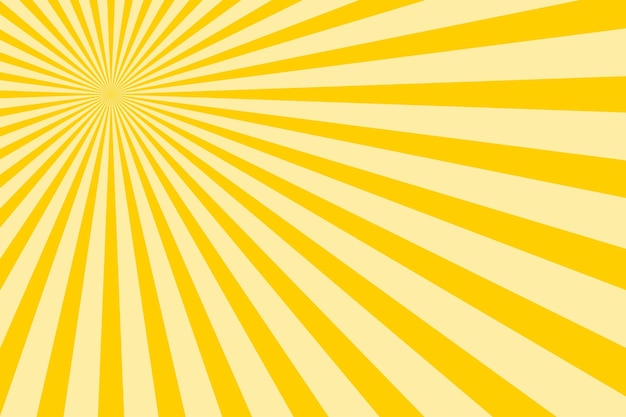 Yellow sun rays vector background