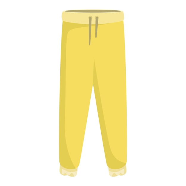 yellow sweatpants isolated on white background