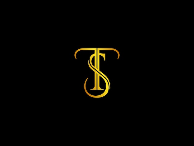 Vector a yellow t letter logo with a black background