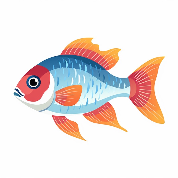 Vector yellow tail guppy african blue cichlid white carp vector white ranchu goldfish