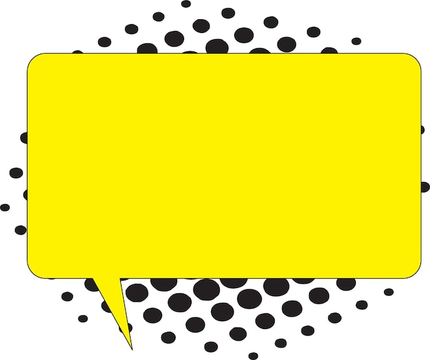 Yellow Text Balloon For Comic Books Isolated On Transparent Background