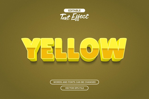 Vector yellow text effect