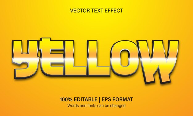 Yellow text style effect