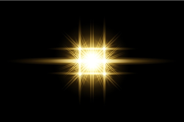 Yellow Transparent light flare effect background design eps