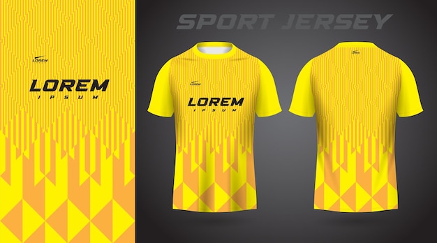 yellow tshirt sport jersey design