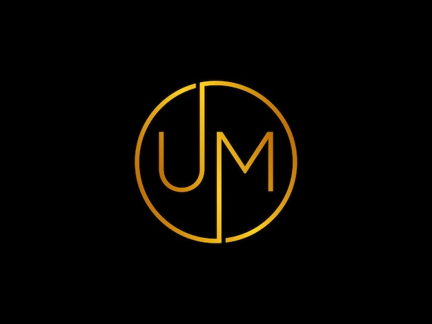 Yellow um logo on a black background