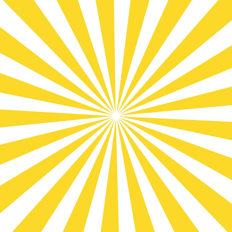 Vector yellow vector radial striped light sunburst pattern sun ray effect
