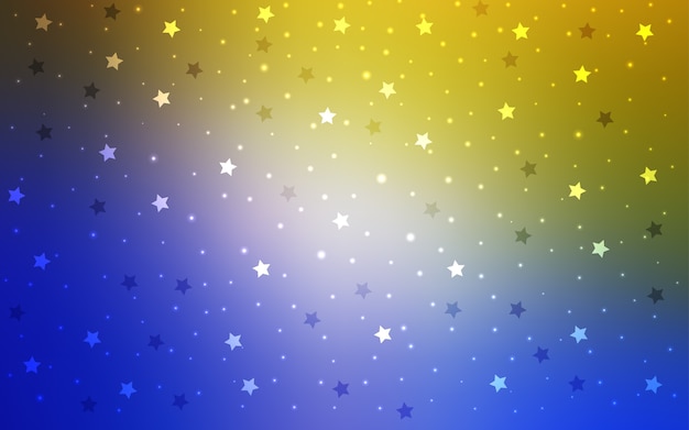Yellow vector template with sky stars